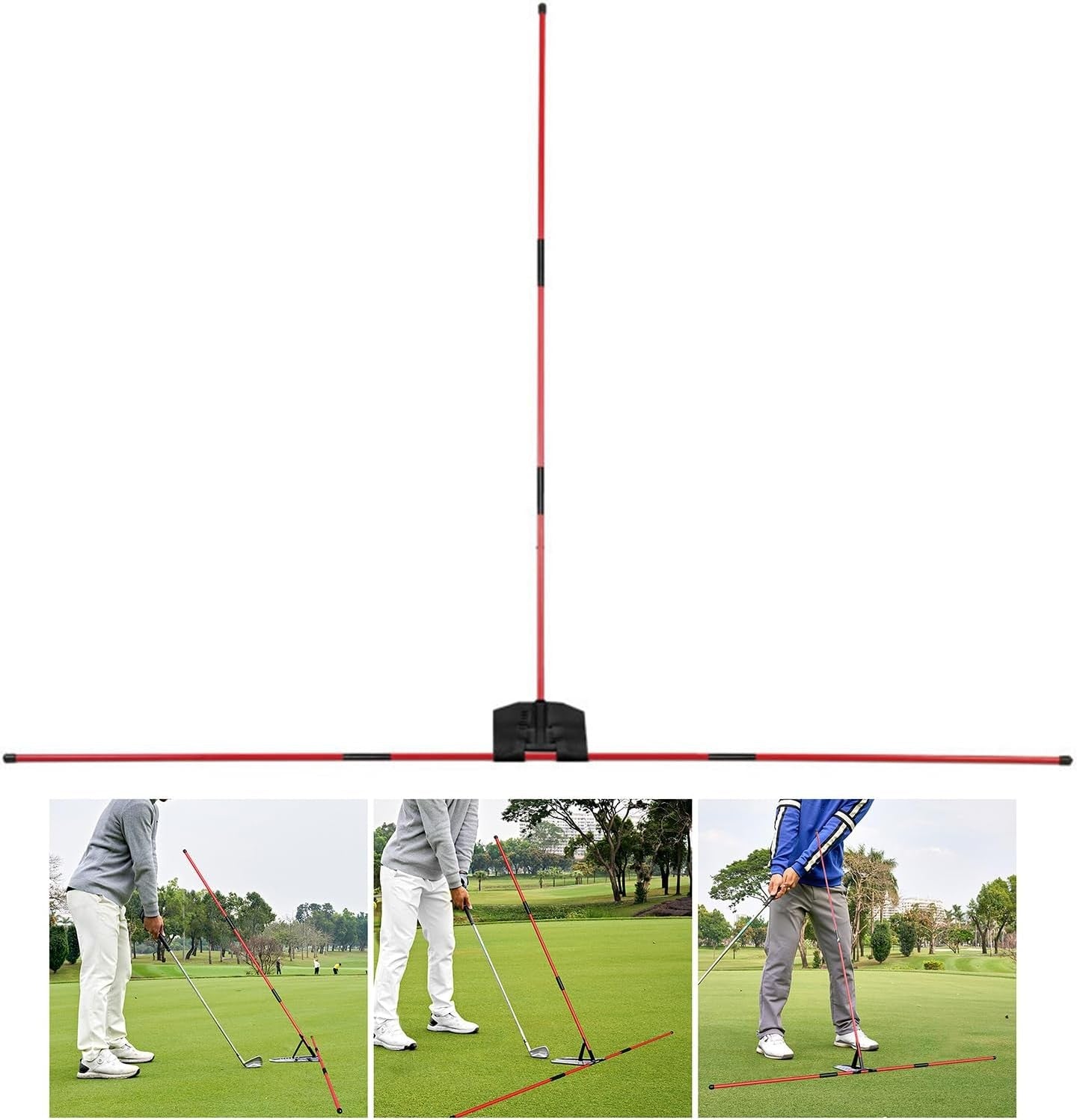 Golf Swing Trainer Alignment Rod Set Practice Corrector Aid