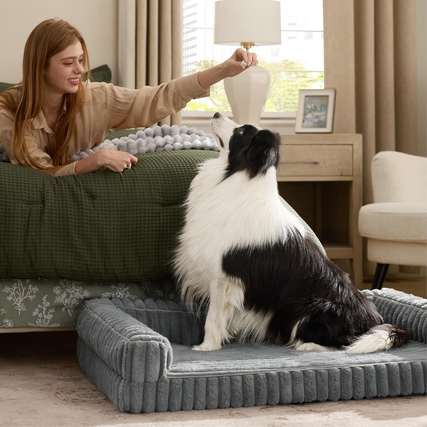 Orthopedic Memory Foam Dog Bed Sofa Large 89x64x18cm Waterproof