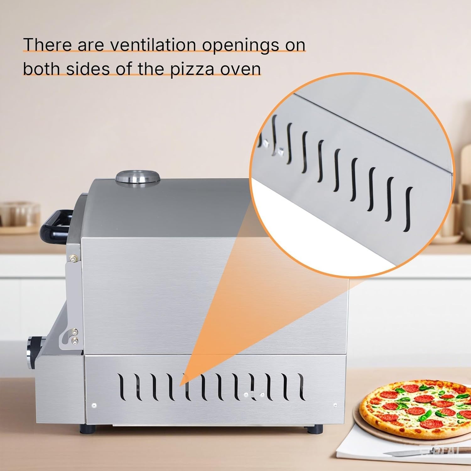 Commercial Gas Pizza Oven Stainless Steel Rapid Heating Grill