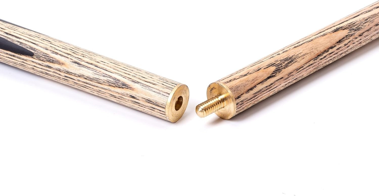 57" Ash Snooker Pool Cue 2pc Brass Joint 9.5mm Tip Soft Case