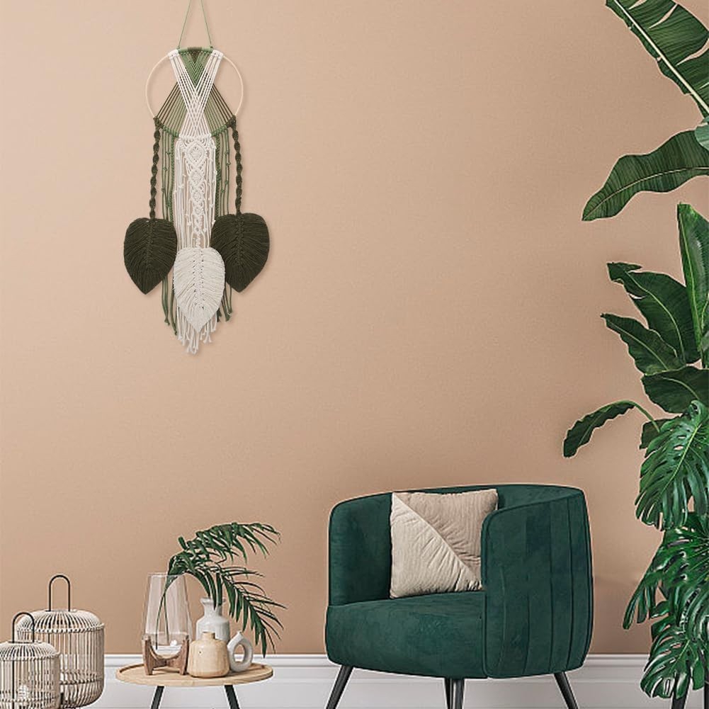 DIY Boho Macrame Dreamcatcher Kit Cotton Rope Wall Decor