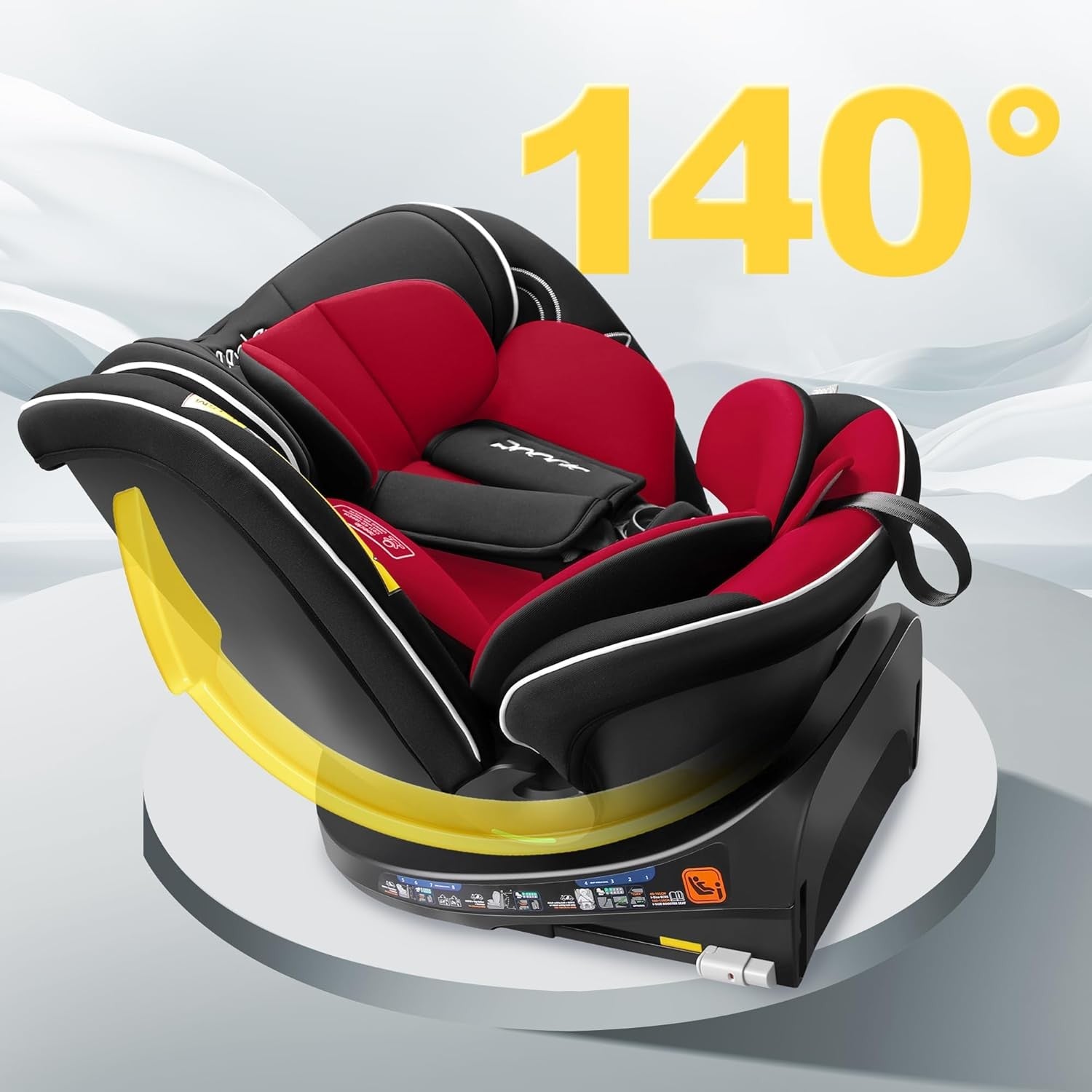 360° ISOFIX i-Size Child Car Seat 40–150cm Birth–12Y Rear & Forward Facing