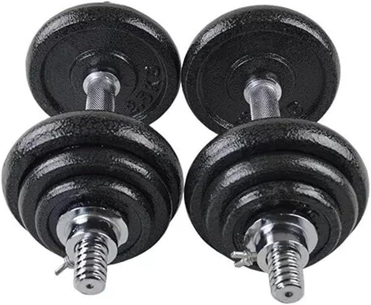 20kg Cast Iron Adjustable Dumbbell Set Non Slip Home Gym Strength Weights