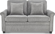 Grey Corduroy Sofa Bed 2 Seater Fold Out Couch Guest Bed Compact Lounge