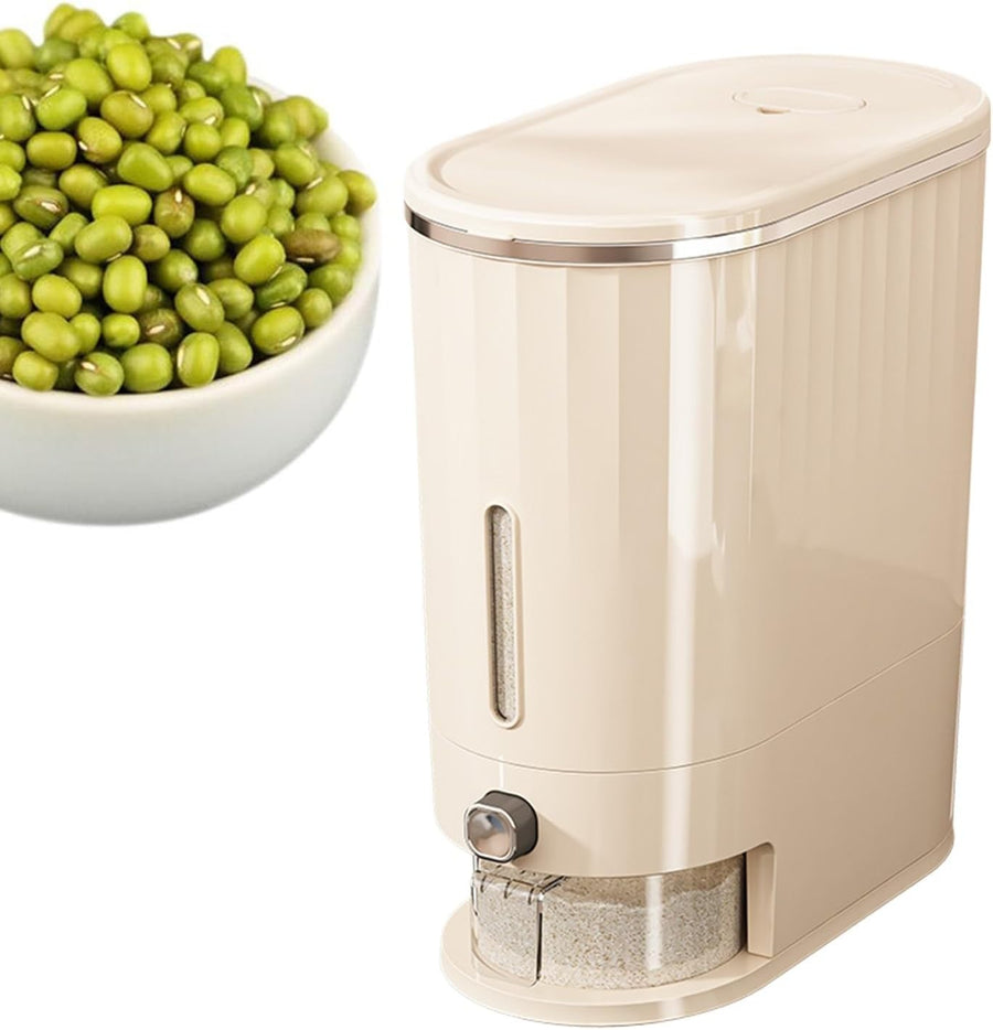 20 Catties Airtight Rice Dispenser Button Press Grain Storage Bin