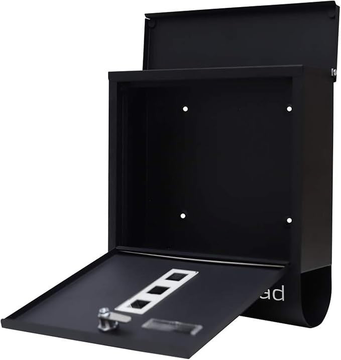 Wall Mounted Waterproof Post Box with Lock Mailbox Secure Letter Holder