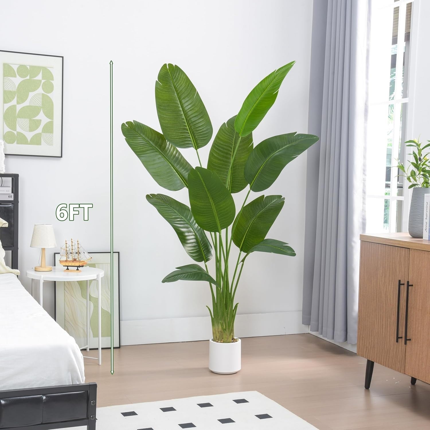 180cm Artificial Bird Paradise Tree Tall Tropical Banana Leaf Plant Home Decor