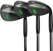 Golf Wedge Set 52 56 60 Degree Max Spin Forgiving Black Steel Right Hand