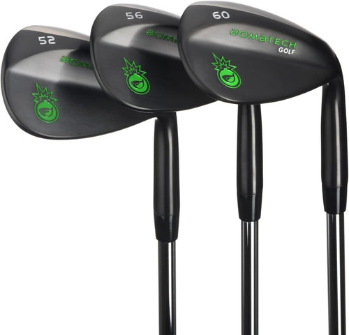 Golf Wedge Set 52 56 60 Degree Max Spin Forgiving Black Steel Right Hand