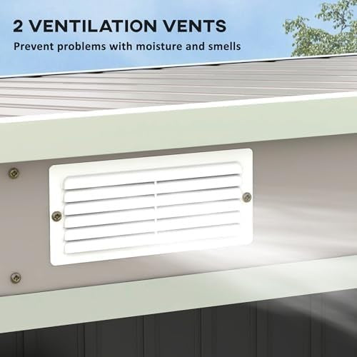 Metal Garden Storage Shed 7x4ft Waterproof Outdoor Tool Shed with Foundation