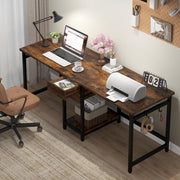 Double Computer Desk 2-Person Workstation with Storage Drawers – 200cm Wide