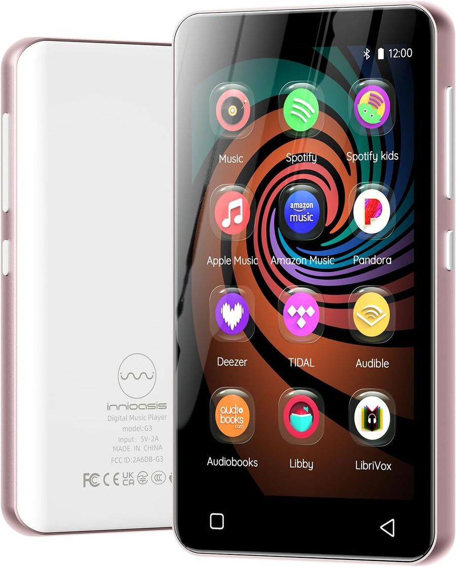 160GB MP3 MP4 Player Pink White 4" Touch WiFi Bluetooth