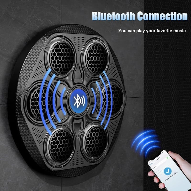 Music Boxing Machine Bluetooth LED Wall Mount Punch Trainer Home Gym