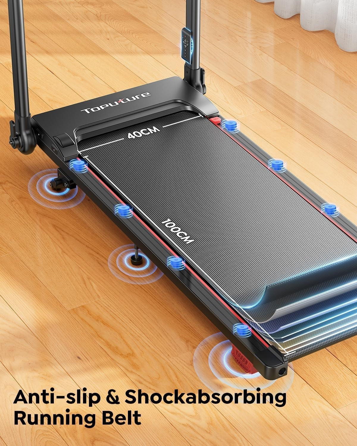 Foldable 6-in-1 Treadmill 12KM/H with Incline, LED Display & Shock Absorbent Mat