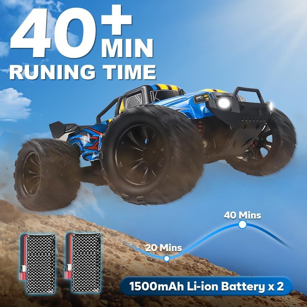 RC Car 1:16 Scale 40KM/H Fast 4WD Off-Road Monster Truck, 2.4GHz