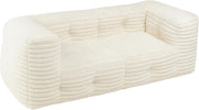 Modular 3 Seater Faux Fur Sofa Bed w/ Detachable Bean Bags, Soft & Plush