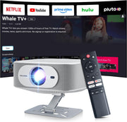 1080P Smart Projector Netflix 800 ANSI WiFi 6 Bluetooth Auto Focus