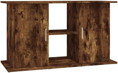 Smoked Oak Fish Tank Stand with Storage Cabinet – Rustic & Durable 81cm