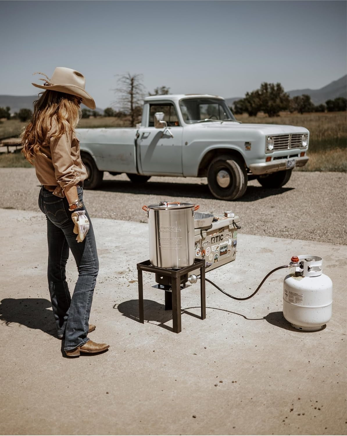 30QT Turkey Fryer & 10QT Fish Fryer Outdoor Propane Cooker Set