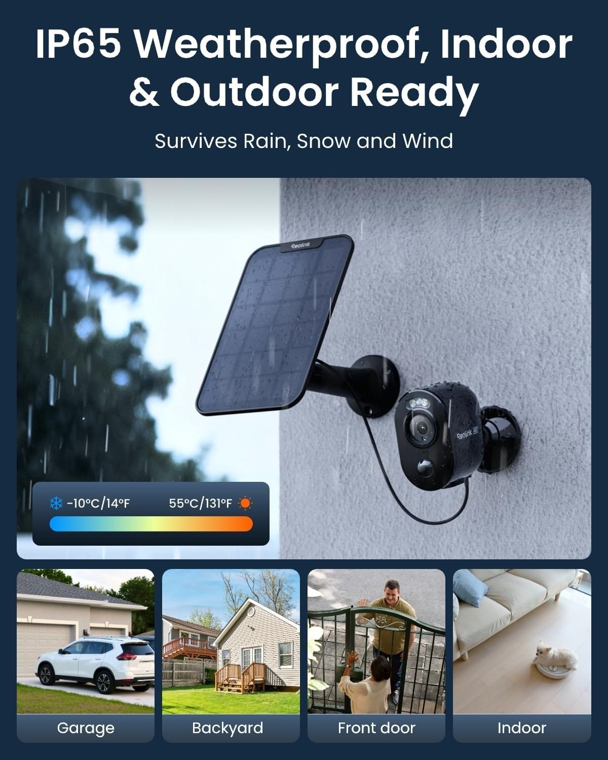 4K Solar Security Camera Wireless Color Night Vision Alexa CCTV