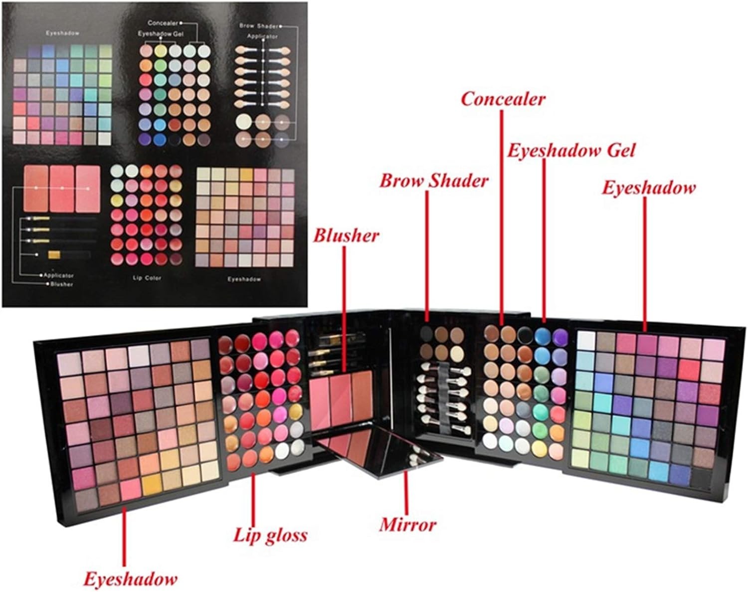 All In One Makeup Gift Set Xmas Kit Palette Lipstick