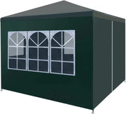 3x3m Green Party Tent Gazebo Waterproof UV Steel Frame Marquee with Sides