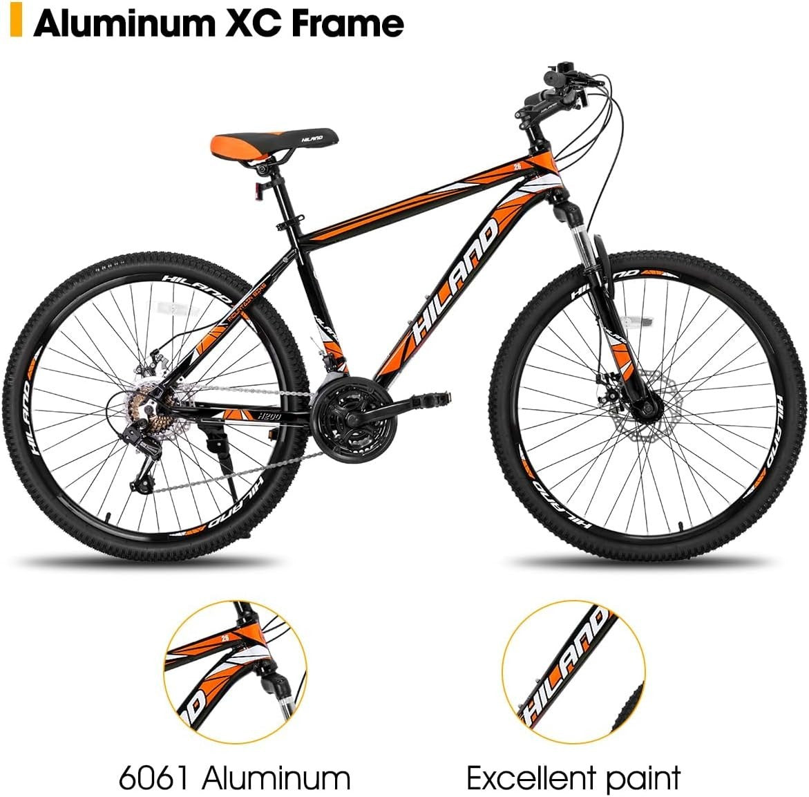 Adult Mountain Bike 21-Speed – Aluminum Frame, Front & Rear Disc Brakes