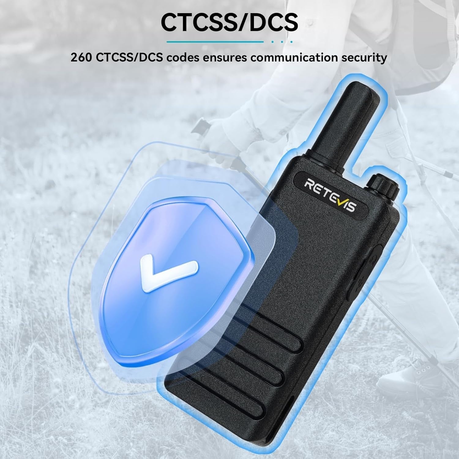 Slim PMR446 Walkie Talkies 2 Pack USB-C VOX Hidden Screen Radio