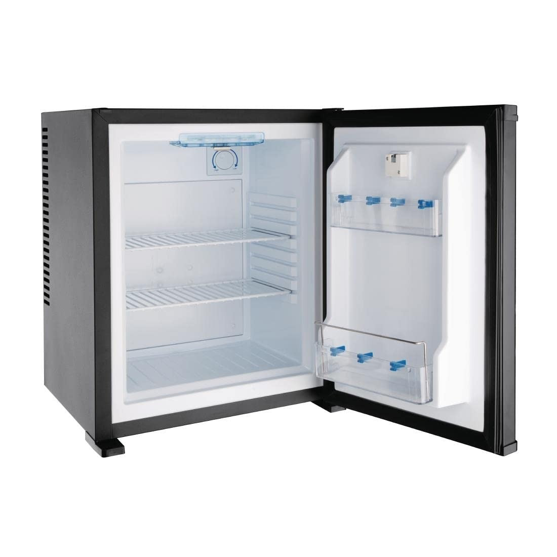 30L Mini Fridge Silent Thermoelectric Adjustable Lockable Black Gloss
