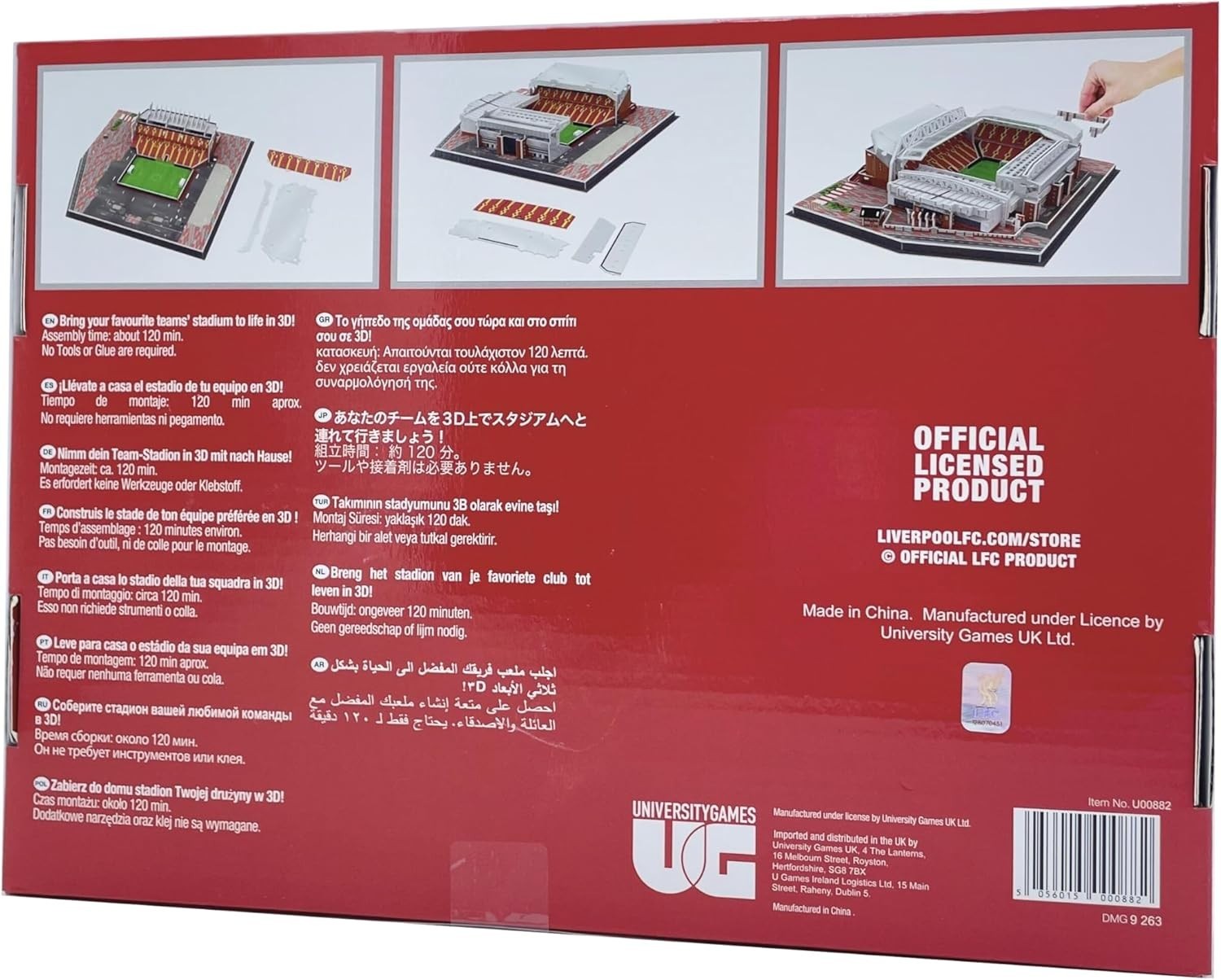 3D Football Stadium Puzzle 141 Piece Soccer Arena Model Kit Gift