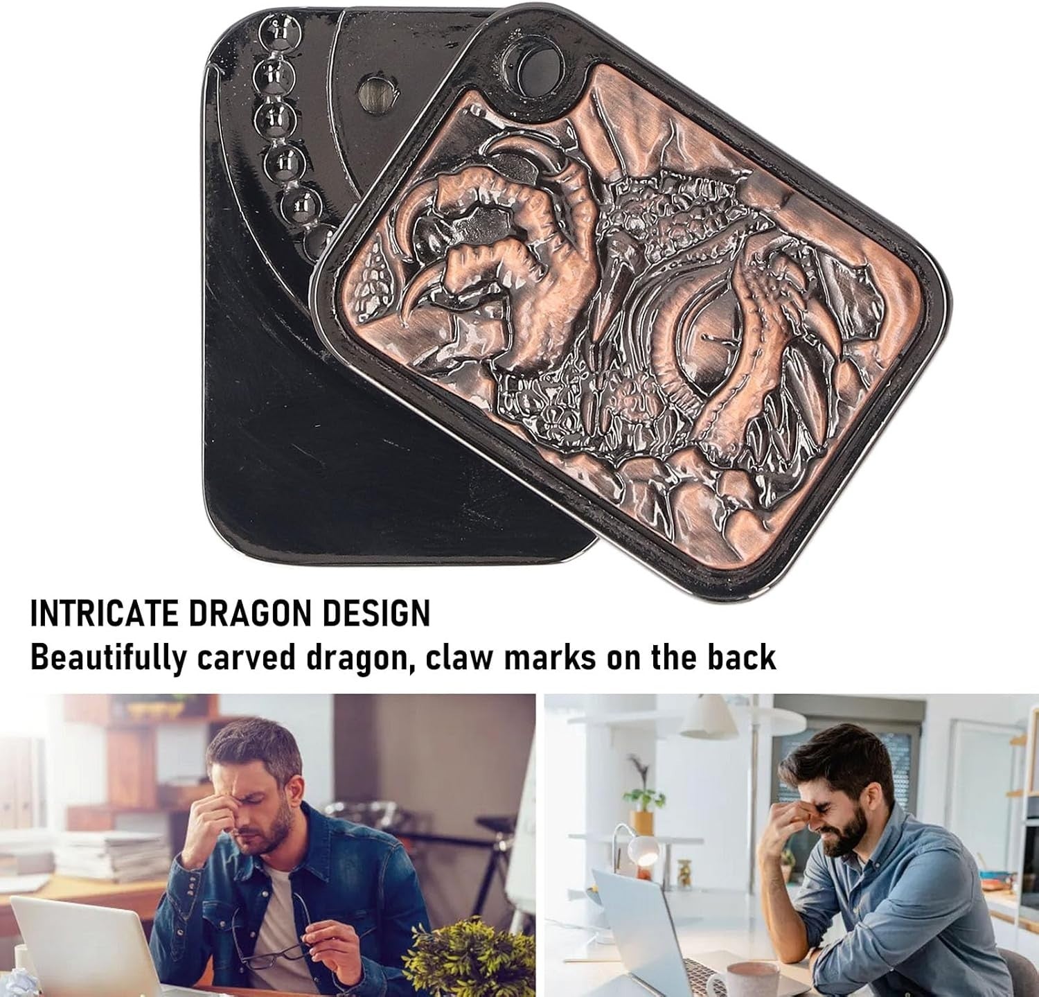 Dragon Magnetic Haptic Slider Stress Relief EDC Pocket Fidget Toy