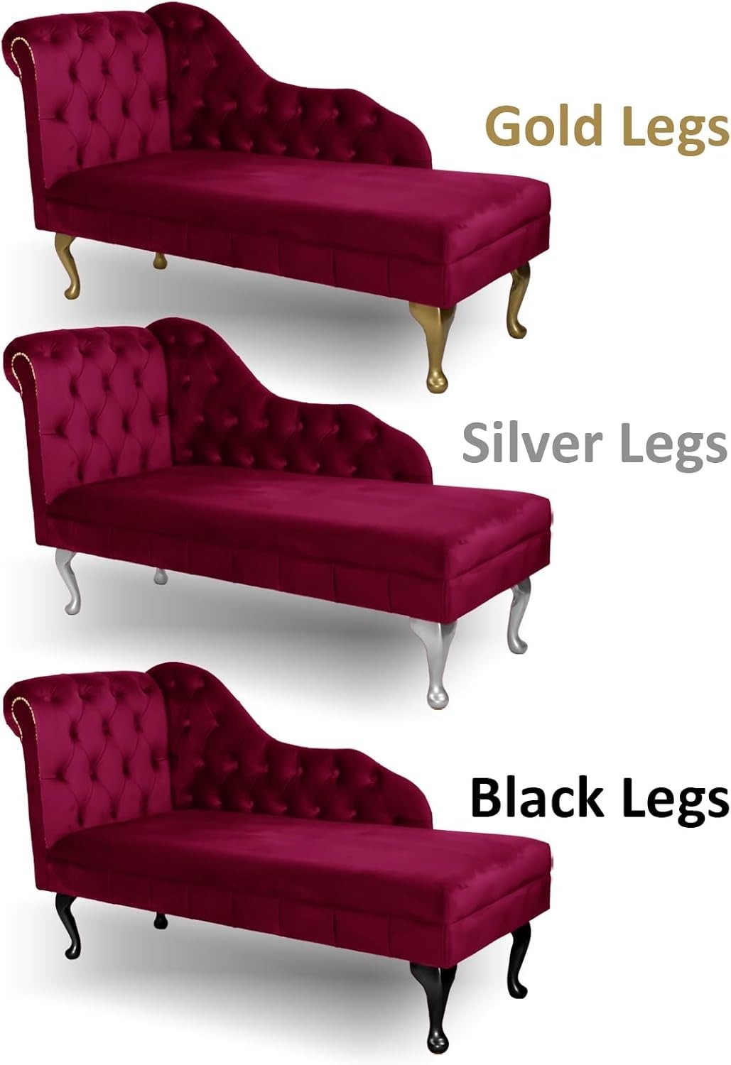 Velvet Tufted Chaise Lounge Sofa – Handmade, Durable, Stylish Accent Seat