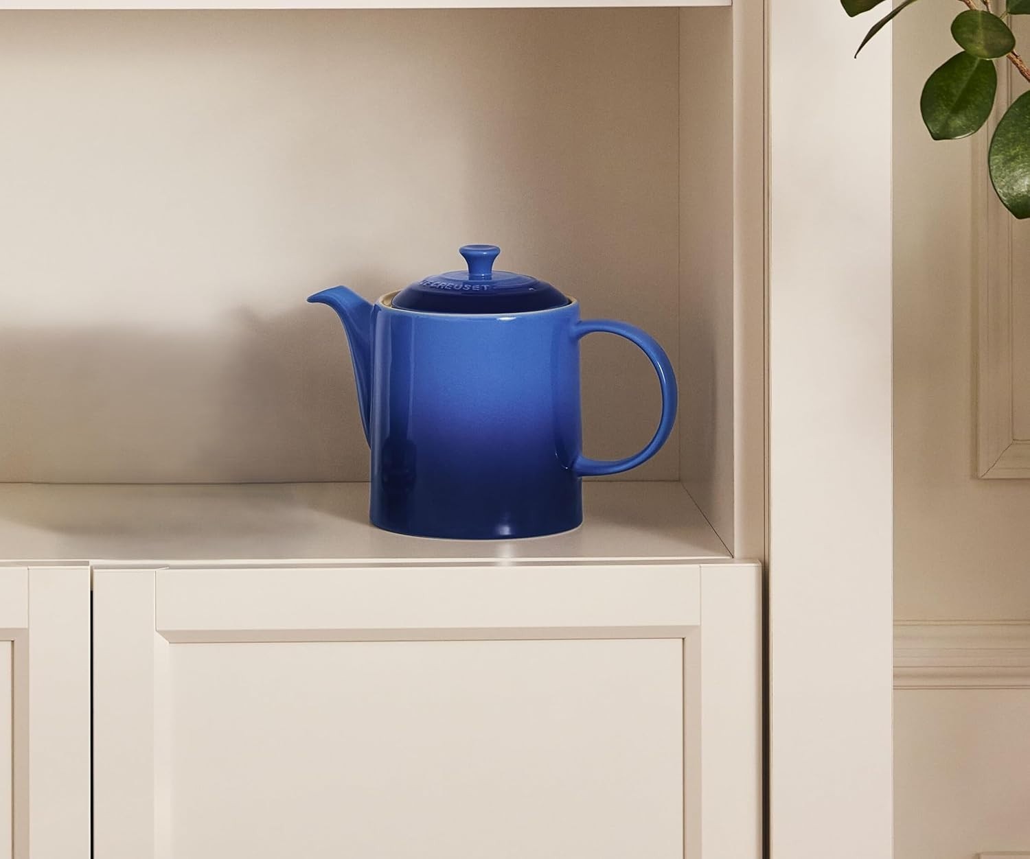 Stoneware Teapot 1.3L 4 Cup Tea Pot Heat Retaining Azure Blue