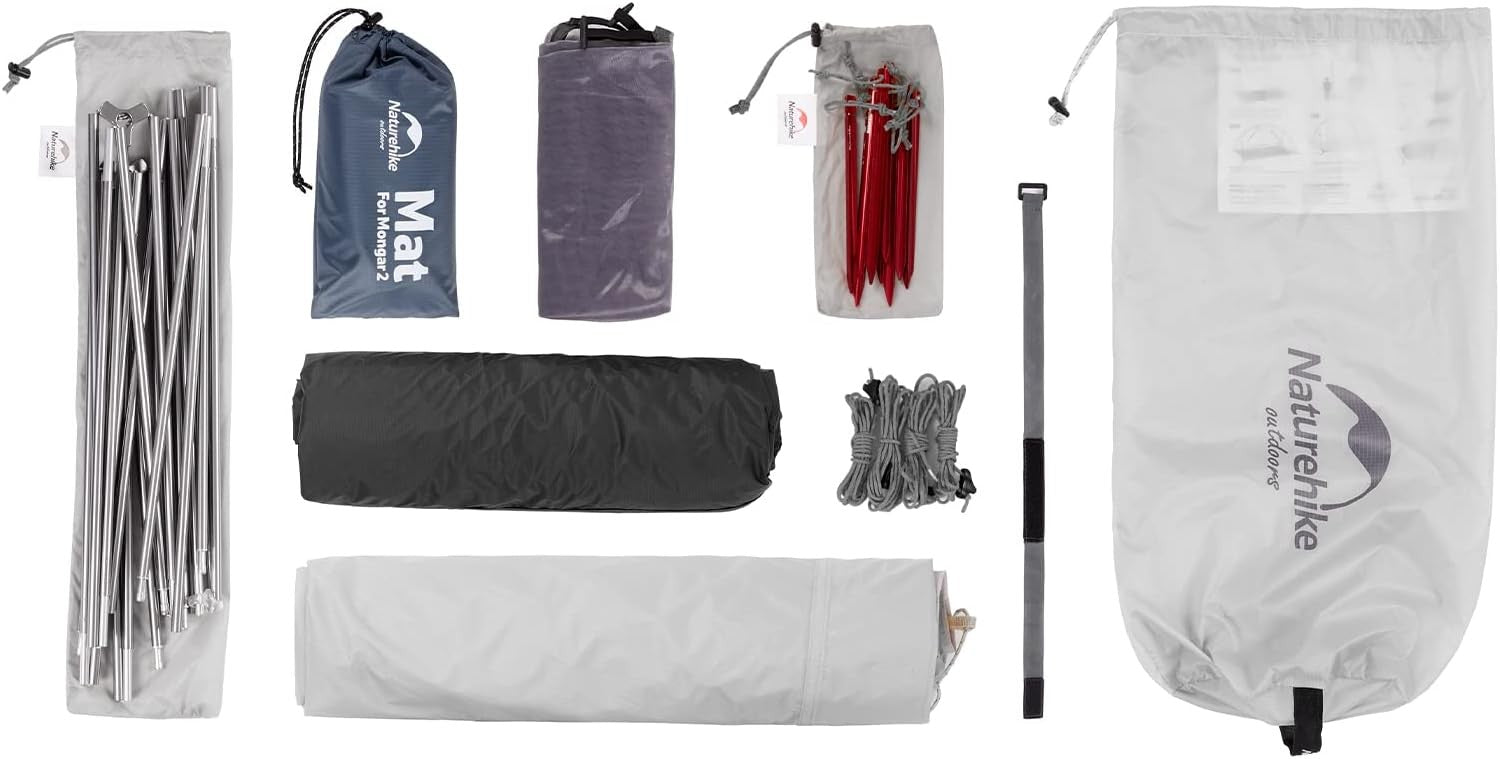 Ultralight 2 Man Camping Grey Tent Waterproof Double Layer Hiking
