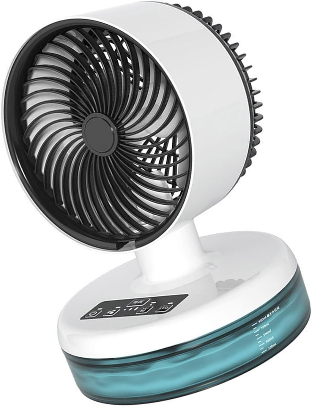 Portable Misting Fan – USB Small 900mL Water Tank 3 Speed LED Light Desk Cooler