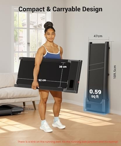 Under Desk Walking Treadmill 1.5-6 km/h Compact Home Office Fitness