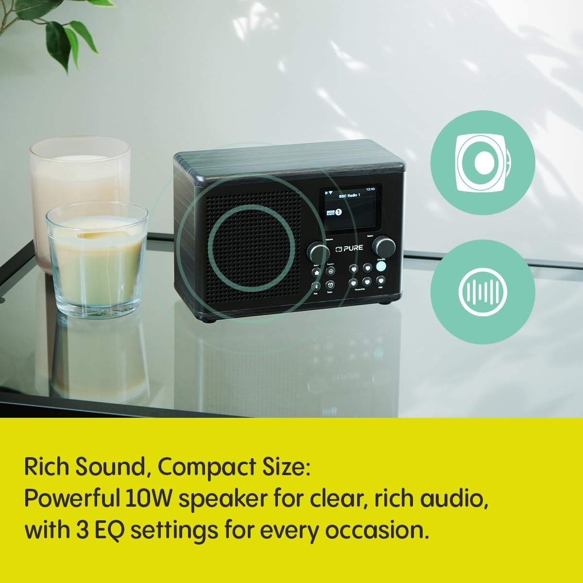 Internet DAB+ Bluetooth Radio with WiFi, 10W Speaker & 150 Presets