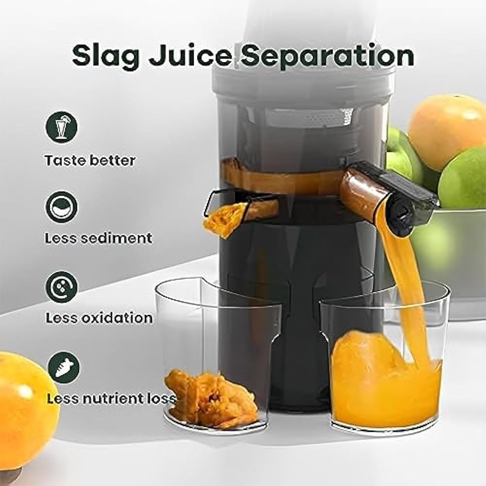 Cold Press Juicer 88mm Feed Chute Slow Masticating Anti Drip Quiet 150W