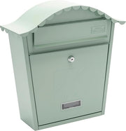 Lockable Wall Mounted Steel Post Box Weatherproof Secure Mailbox 36x37x13cm