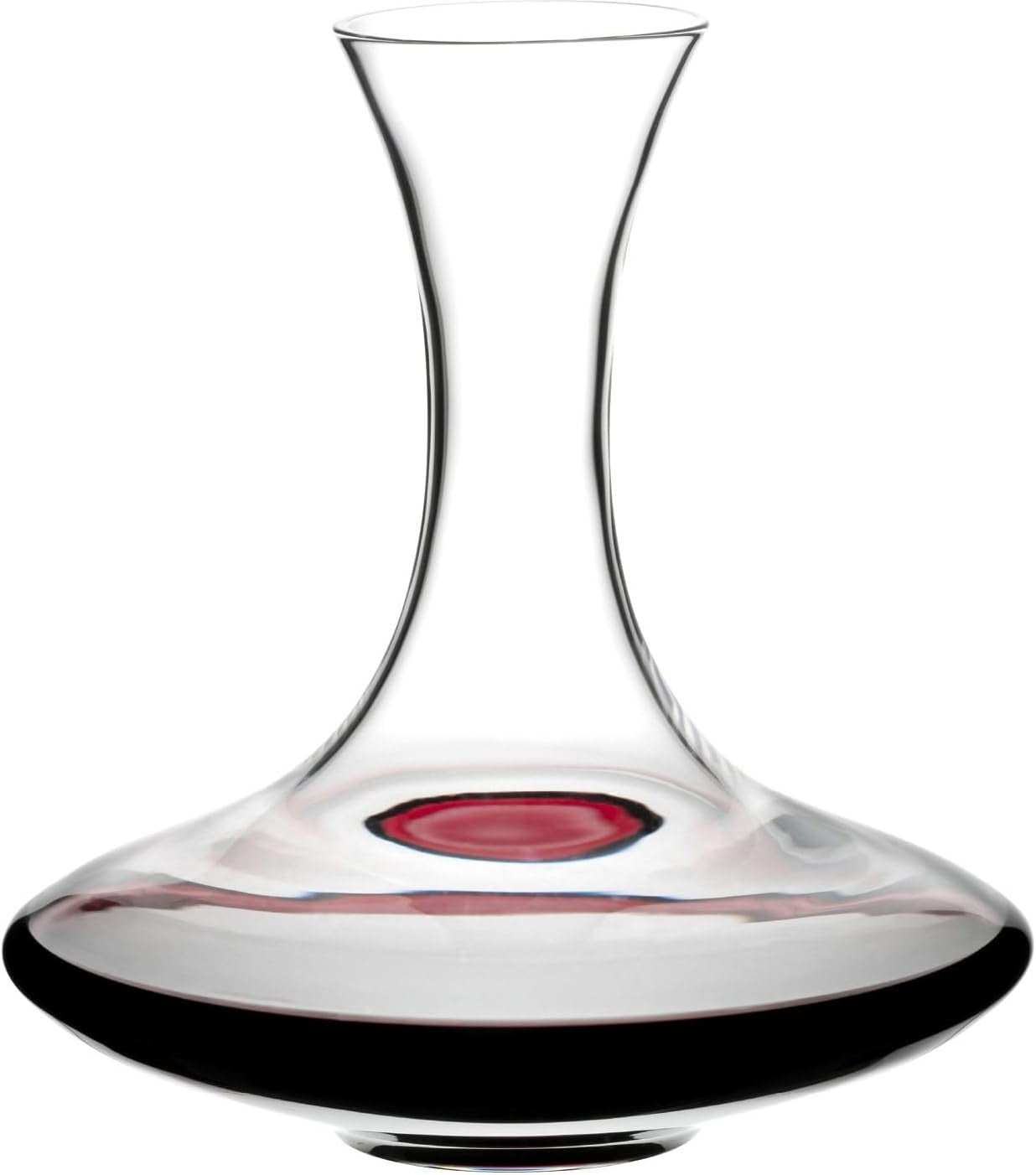 Premium Mouth-Blown Crystal Wine Decanter 1280ml Elegant Wide-Base Aerator