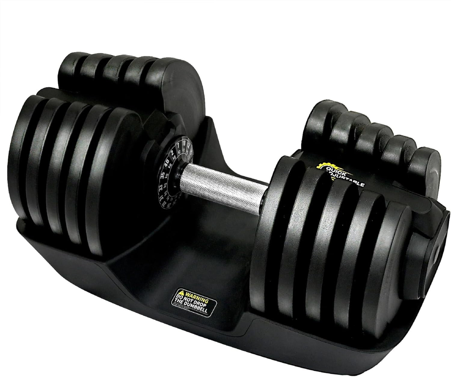88lb Quick Dial Adjustable Dumbbell Single 16 Levels Space Saving Home Gym