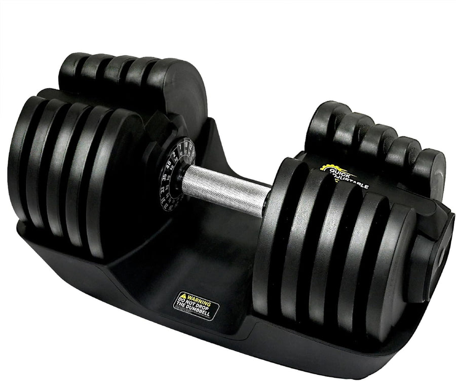 88lb Quick Dial Adjustable Dumbbell Single 16 Levels Space Saving Home Gym