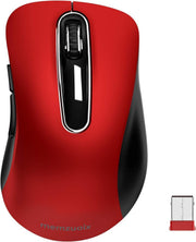 Red 2.4G Wireless Mouse 1400 DPI USB 5 Button Ergonomic Laptop