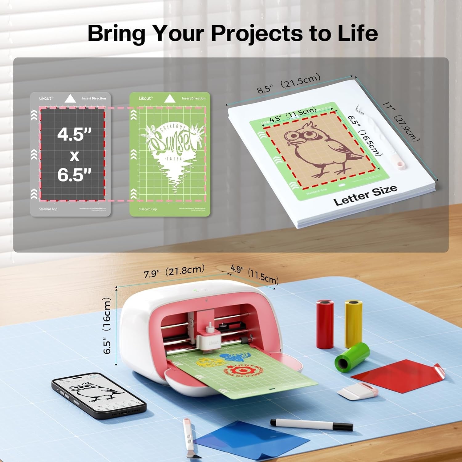 Mini Vinyl Cutter Machine Smart Sticker Maker Cardstock Craft Cutting