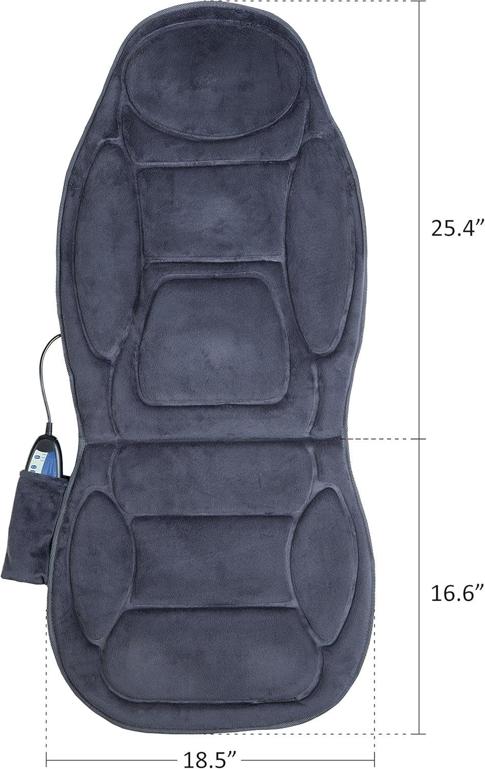 Heated Vibration Massage Chair Pad Back & Seat Massager Home Office Relief