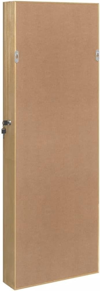 Wall Mounted Mirror Jewelry Cabinet Lockable Storage with Drawers Hooks