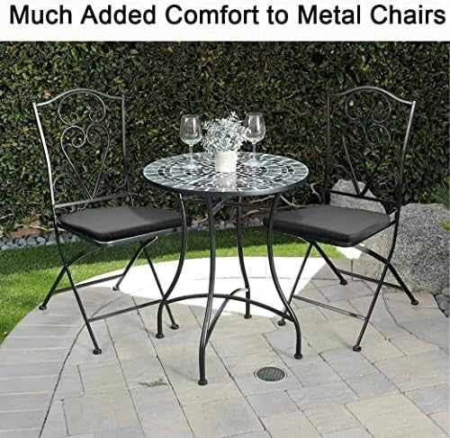Set of 4 U-Shape Chair Cushions PU Leather Anti-Slip Waterproof Pads