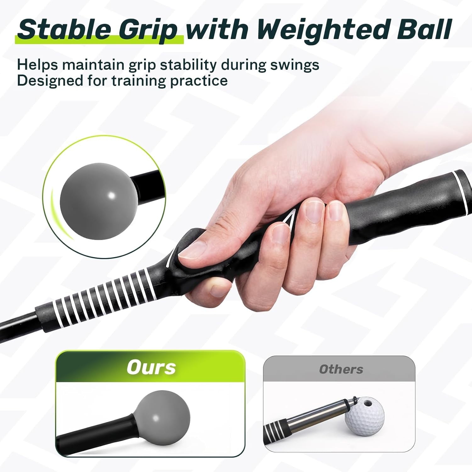 Golf Swing Trainer Weighted Tempo Stick 40" 48" Strength Aid