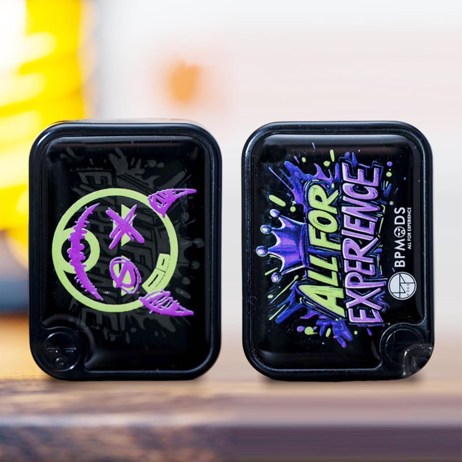 Black Mechanical Fidget Slider Replaceable Panels Click Stress EDC