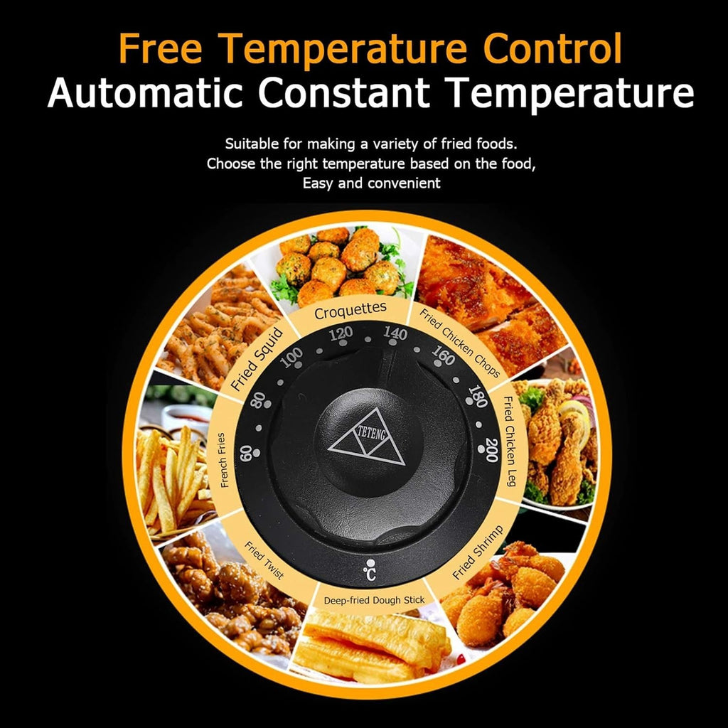 10.8L Commercial Deep Fat Fryer 2500W Stainless Steel Countertop